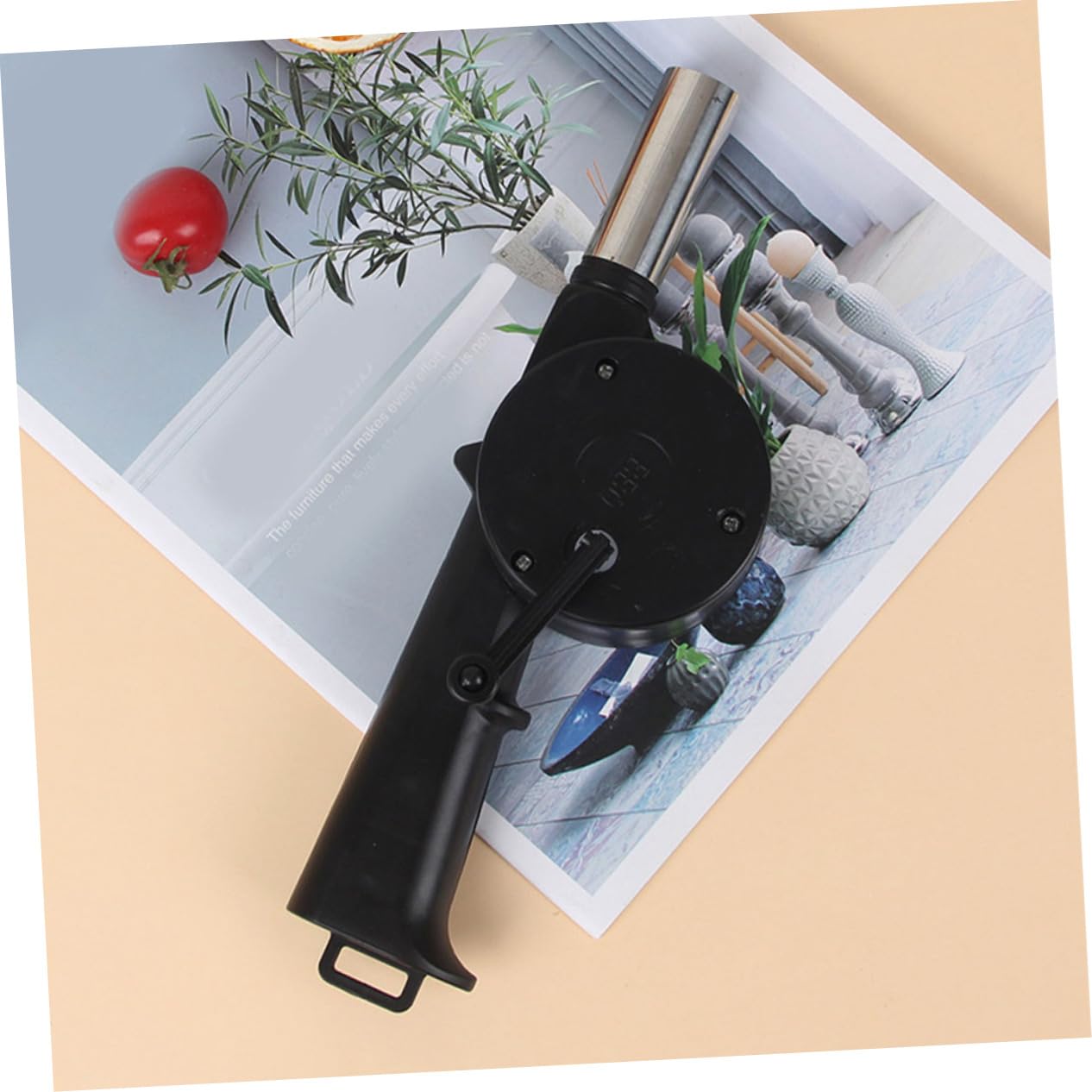 Kisangel 16 Piezas Soplador De Mano Arrancador De Rápido Portátil Ventilador Barbacoa Electrico Herramienta De Fuelle De Soplador De Aire Manual Manivela Para Carbón Metal