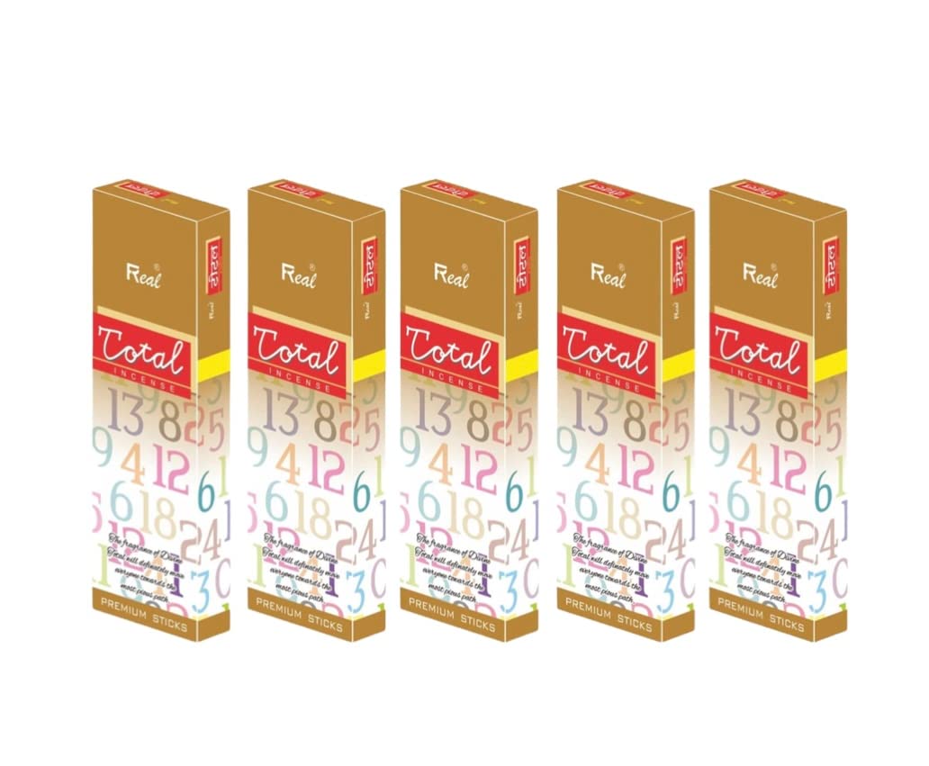 Real Total Premium Incense Sticks | Pack of 5 Units | Each Unit Contain 100gm.