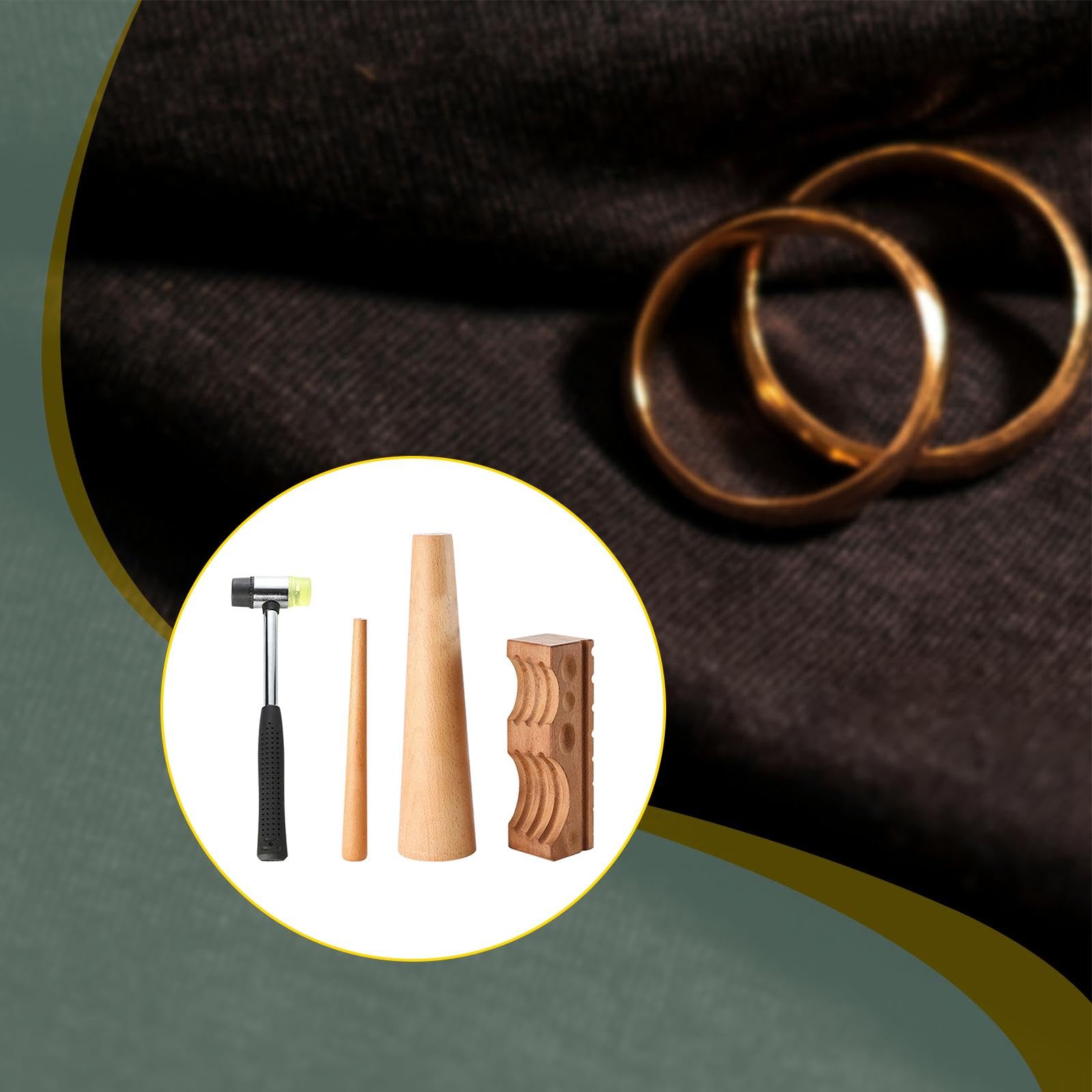 Set di Blocchi di Legno per Forgiatura, Strumento per Modellare Braccialetti, Strumenti per La Creazione di Gioielli E Braccialetti, Blocchi