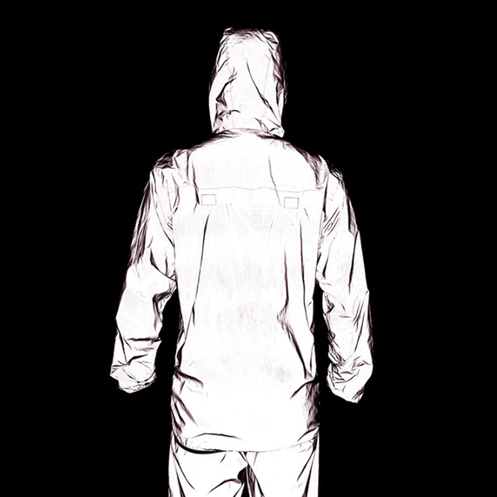 Atyhao Chaqueta de ciclismo totalmente reflectante, malla transpirable, impermeable, cómoda chaqueta de ciclismo con capucha, gran practicidad para montañismo