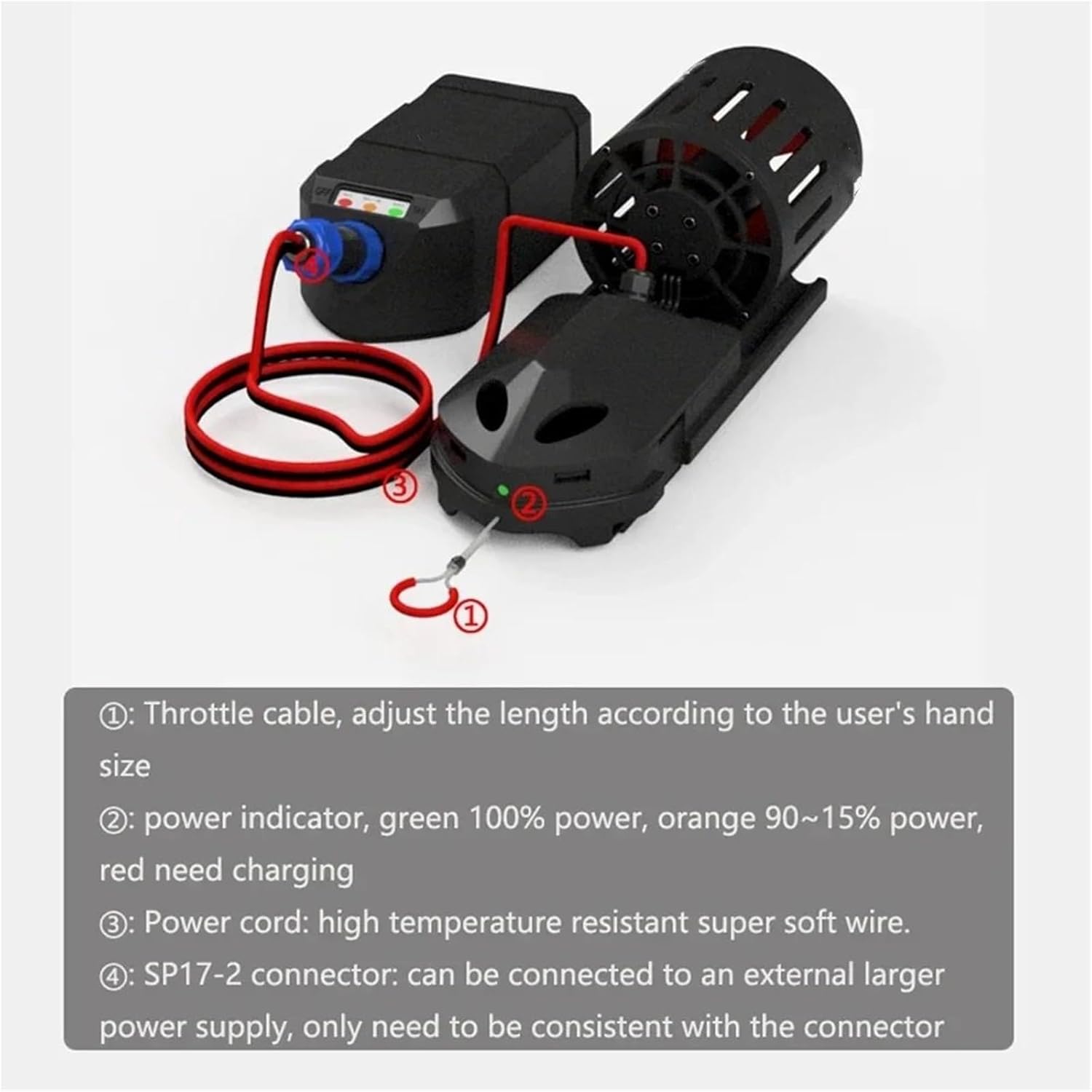 水中モーター 118WH アーム 水中スクーター ダイビング機器 海水泳とシュノーケリング推進ブースター 水中スクーター(Two H