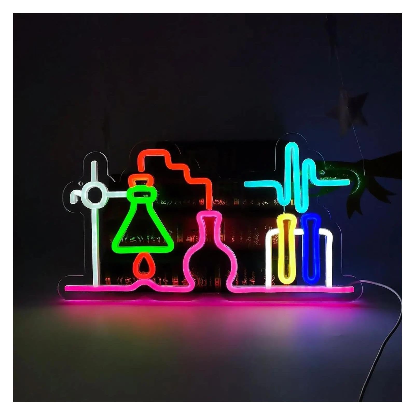 Decoración Lámparas Equipo De Laboratorio De Química Letreros De Neón