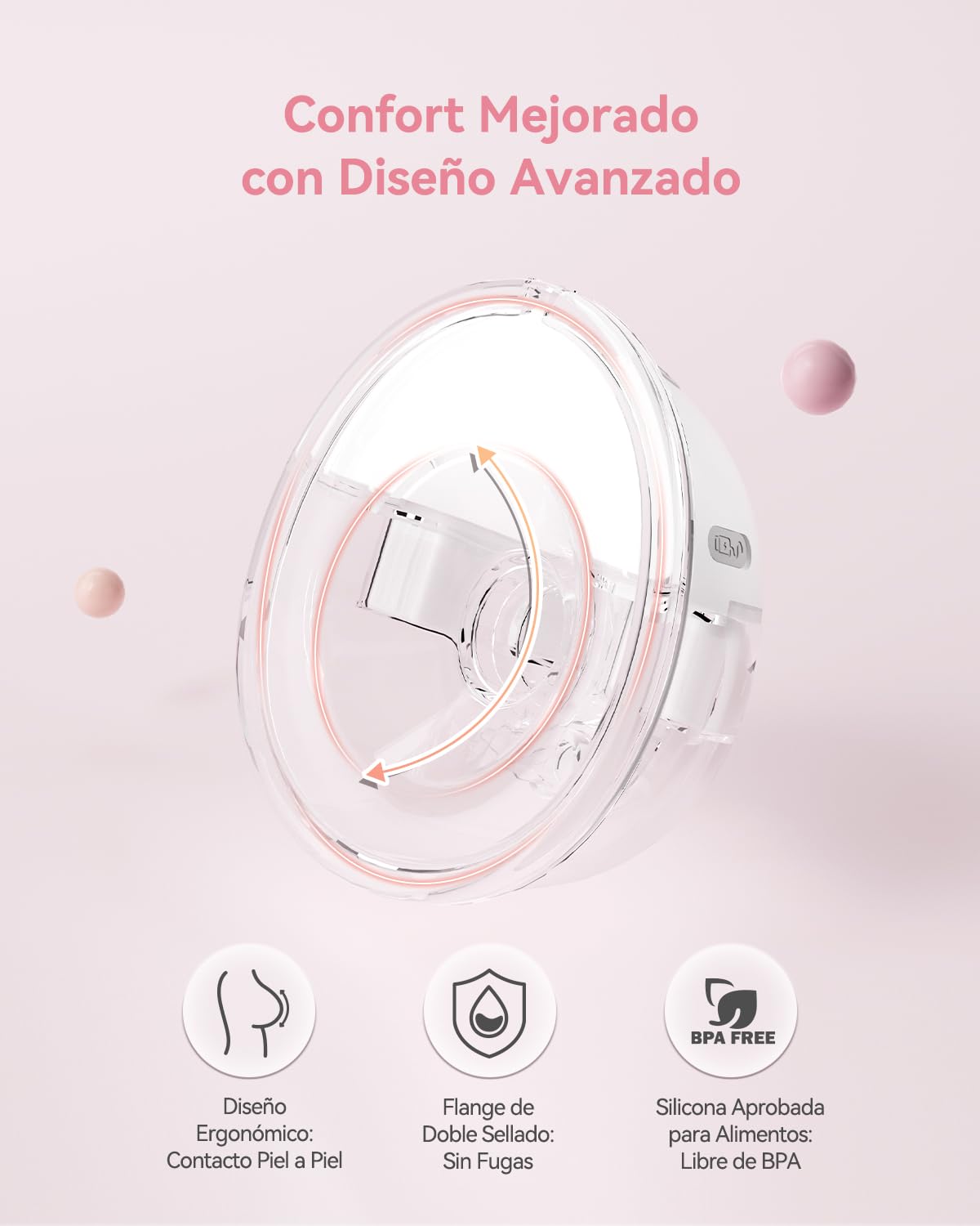 KISSBOBO K6 Sacaleches Electricos Doble,280mmHg Fuerte Succión,4 Modos 19 Niveles Extractor de Leche Materna,con Función Memoria,para Lactancia Cómoda y Eficiente,Portátil y Sin Manos(Blanco 2 Piezas)