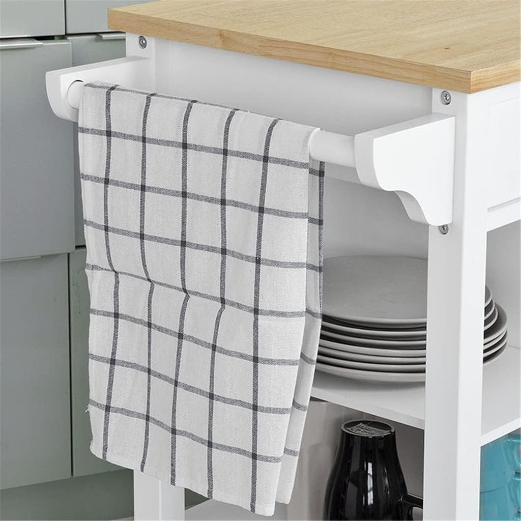 Crosley Natural Wood Top Kitchen Cart - Black