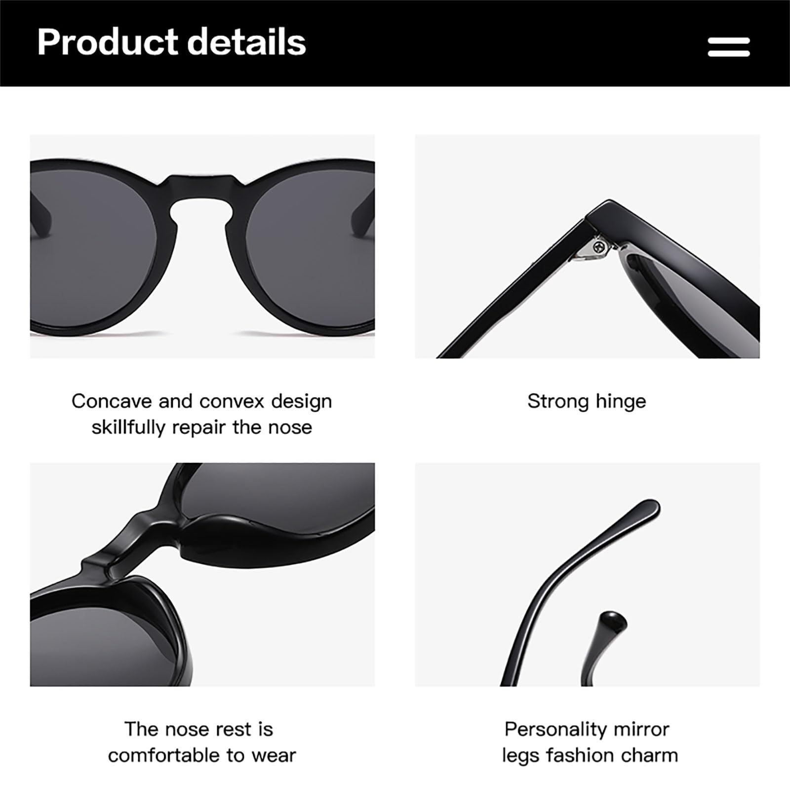 LJCZKA Occhiali da Sole Polarizzati Rotondi Uomo Donna, Vintage Rotondi Occhiali da Sole Retrò Classici Occhiali Polarizzati con Protezione UV400