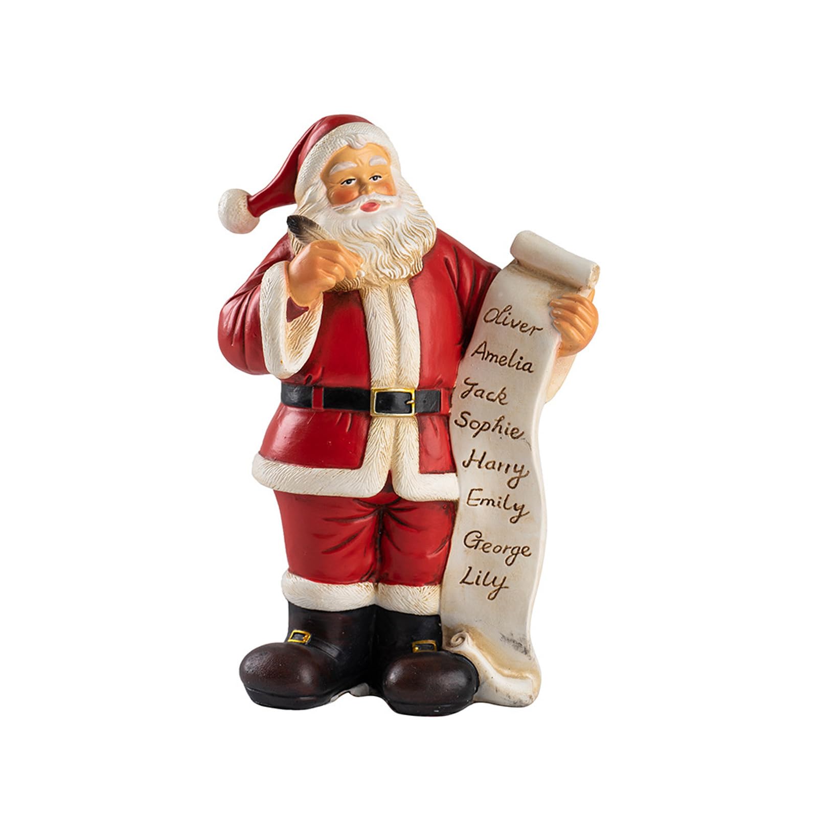 Kalttoy Christmas Santa Clauses Figurine, Resin Santa Clauses Statues Table Ornament for Home Table Fireplaces Decorations Christmas Figurine