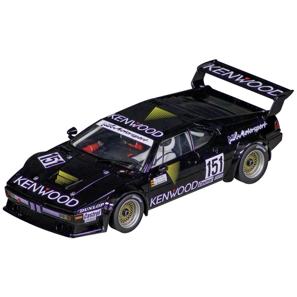 Carrera DIGITAL 124 BMW M1 Procar MK-Motorsport, No 151 DRM 1986 Slotcar Rennbahn I Maßstab 1:24 I Mit funktionalen Front-, Rück- und Bremslichtern I Offizielle BMW-Lizenz