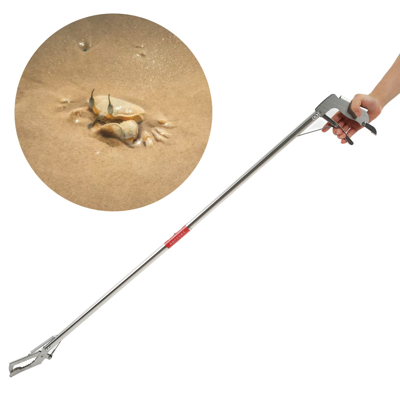 Pinza per Granchio in Acciaio Inossidabile, Pinza per Forbici da Pesca Multifunzione con Punta a Scanalatura Applicabile per Materiale