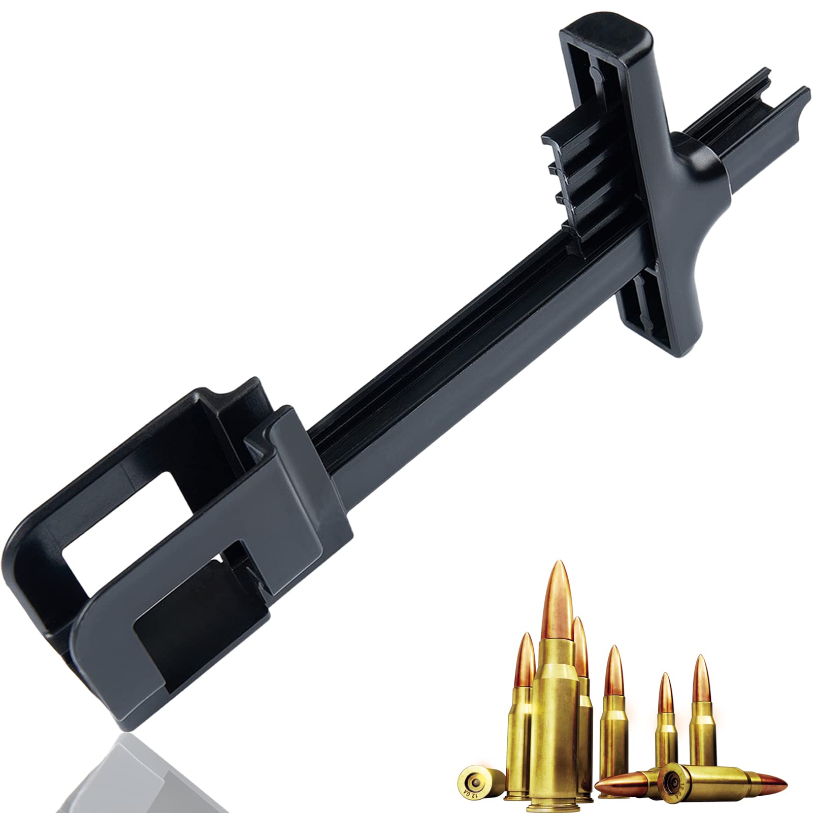 Universal Rifle Magazine Speed Loader, Tactical Rifle Magazine Loader, Rifle Loading Aid, AK47 and AR15 Magazine Speed Loader for 5.56 x 45/ .223/ .308/7.62 x39/ 300 BLK, Caliber