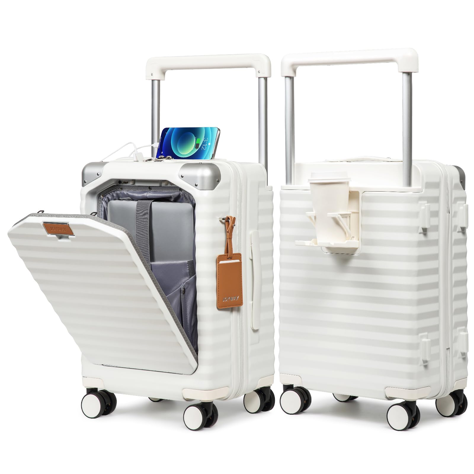 Joyway Valise Cabine PC 55x36x23cm - 4 Roulettes, USB, Serrure TSA - Ultra Légère Et Robuste