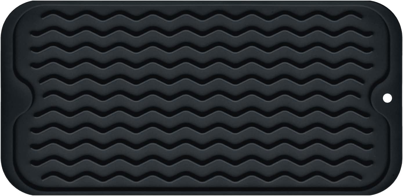 Silicone Dish Drying Mat, NonSlip Easy Clean Sink Mat