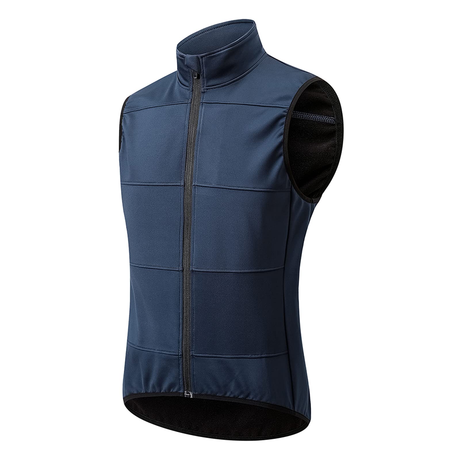 Chaleco de Ciclismo para Mujer, Transpirable Ligero Polar Térmico Impermeable Chaleco para Correr Chaqueta sin Tirantes,Azul,L