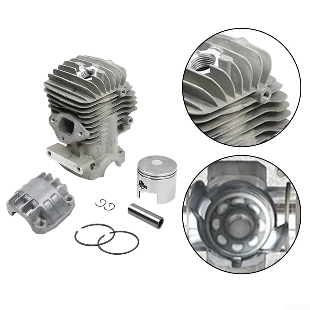 Cilindro per Kit Pistone, Kit Cromatura 34MM per motosega con una cilindrata di 2500 25Cc e Sopra per Vari Modelli