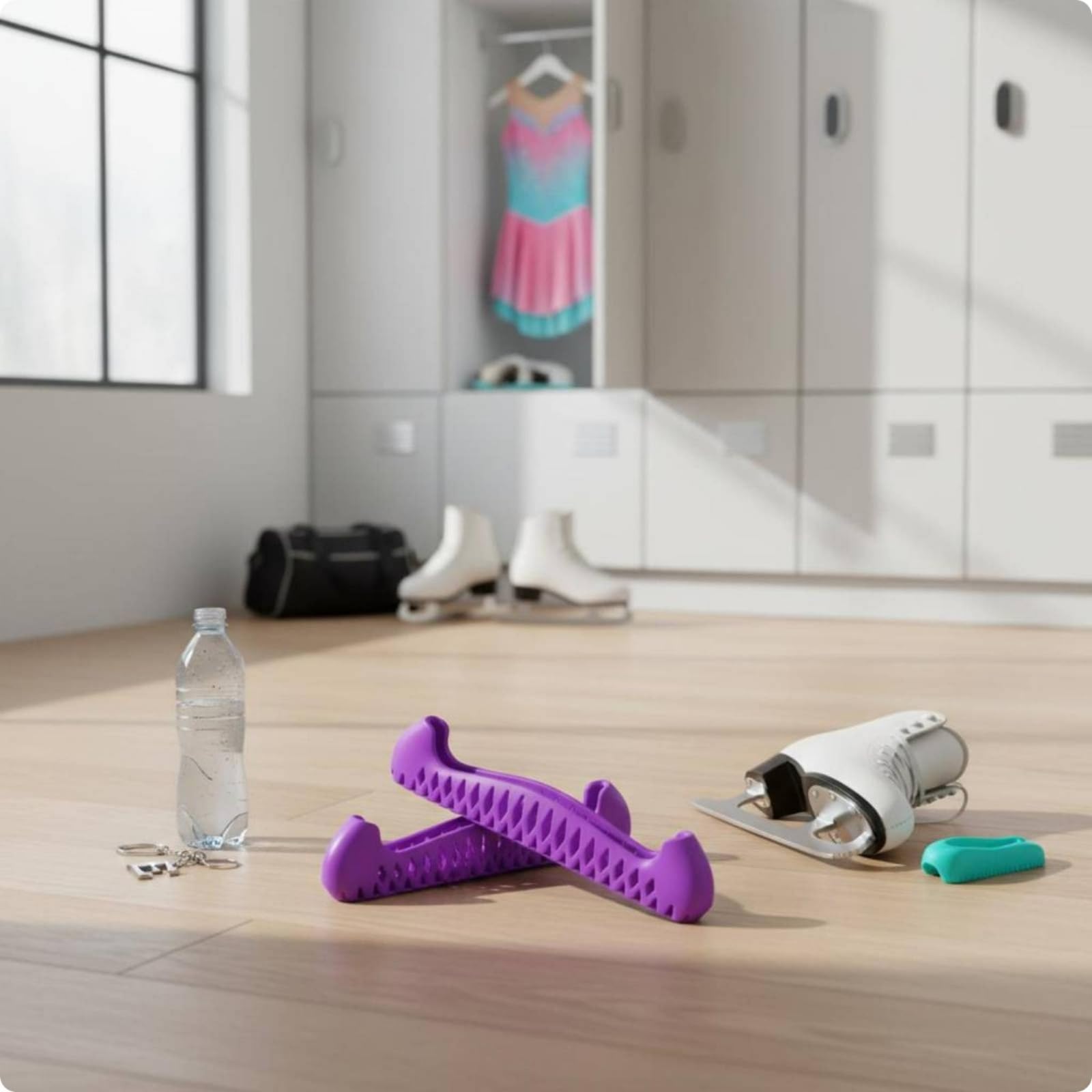 Skate Schutzabdeckung Zum Schutz der Schlittschuhkanten Verschleißfestes TPU Flexibler Überzug Dehnbar Passend für Viele Größen für Reisen Umkleide Training, Pink, 41-47