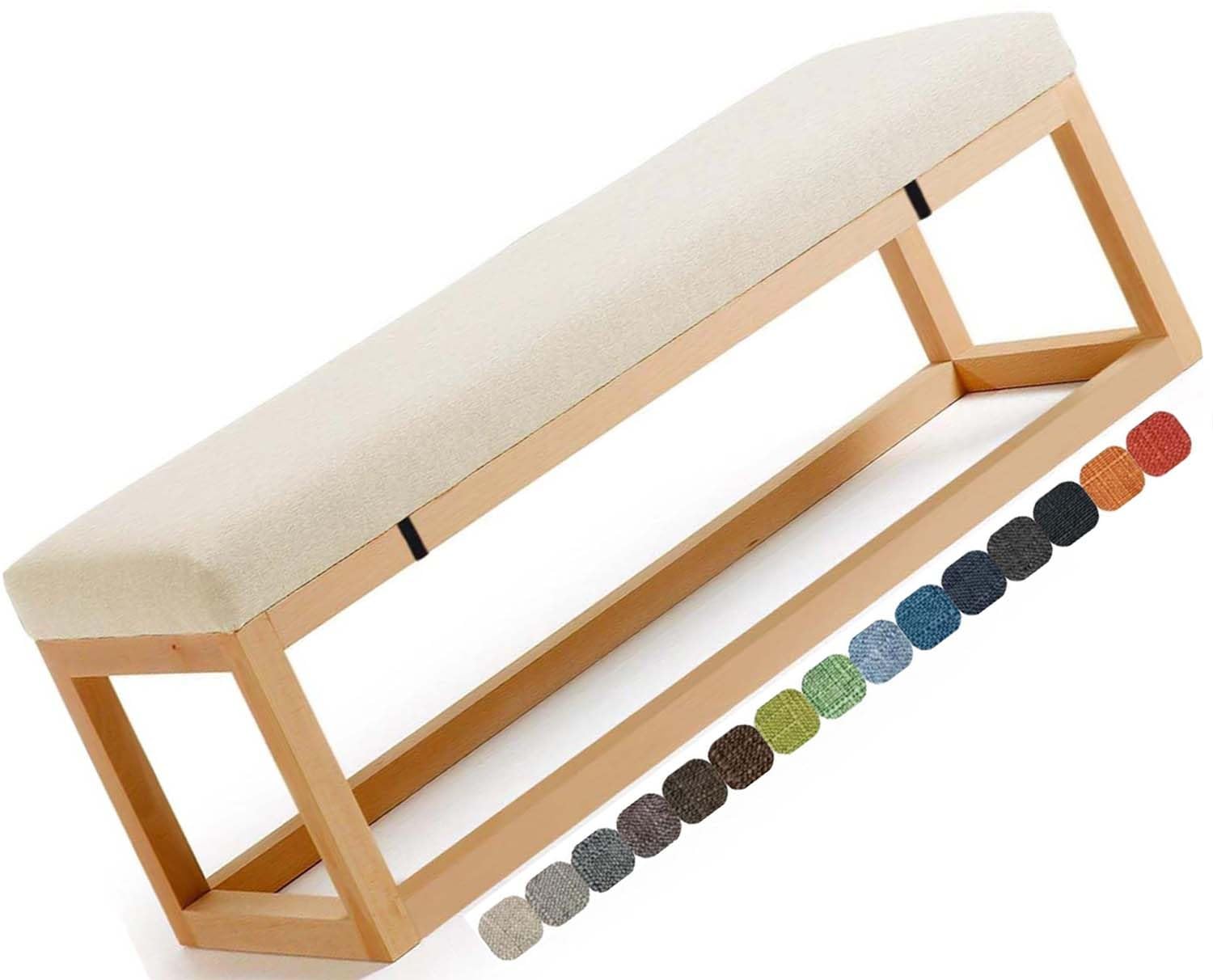 Bench Cushion Kitchen, 2/3 Seater Sofa Lounge Garden Bench Pad, with Zipper Non Slip Removable Furniture Bench Seat Pad Outdoor Indoor Lounge Bench Cushion(A,150x40x5cm)-image-41