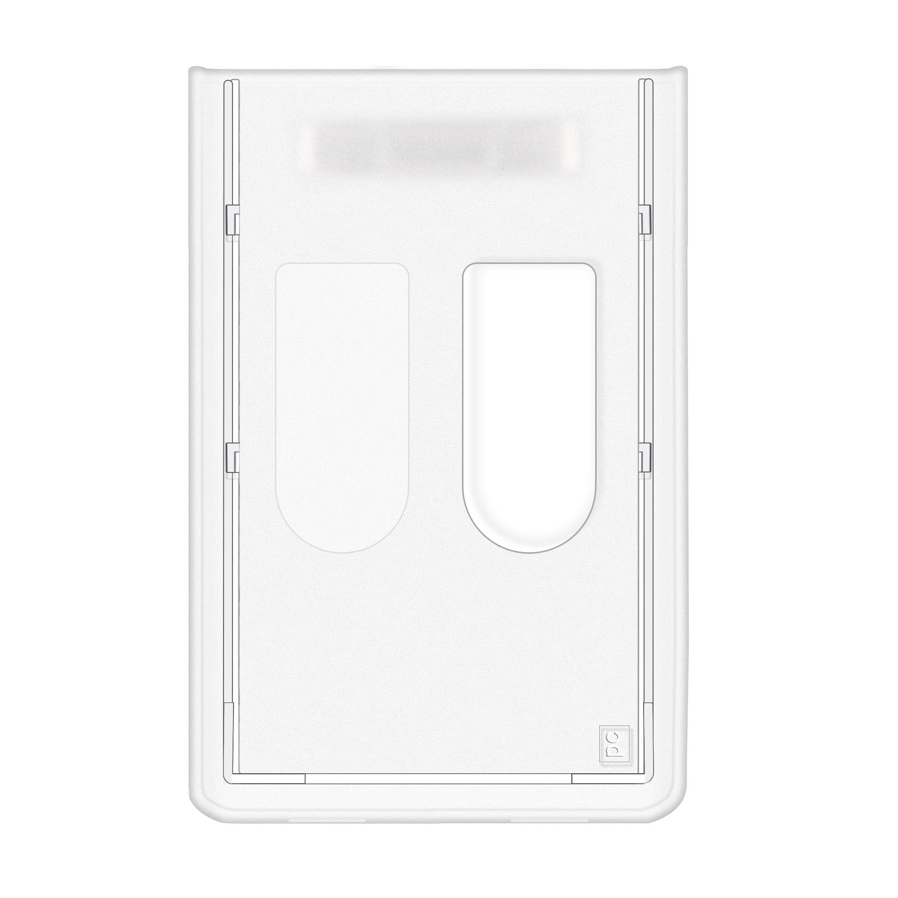 Fallen One 5 Pack Plastic ID Badge Holder Hard ID Card Holders for Badges with Thumb Slots, Vertical, Hold 2 ID Badges