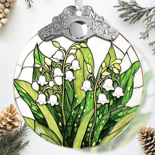 Lily Of The Valley Stained Glass Ornament