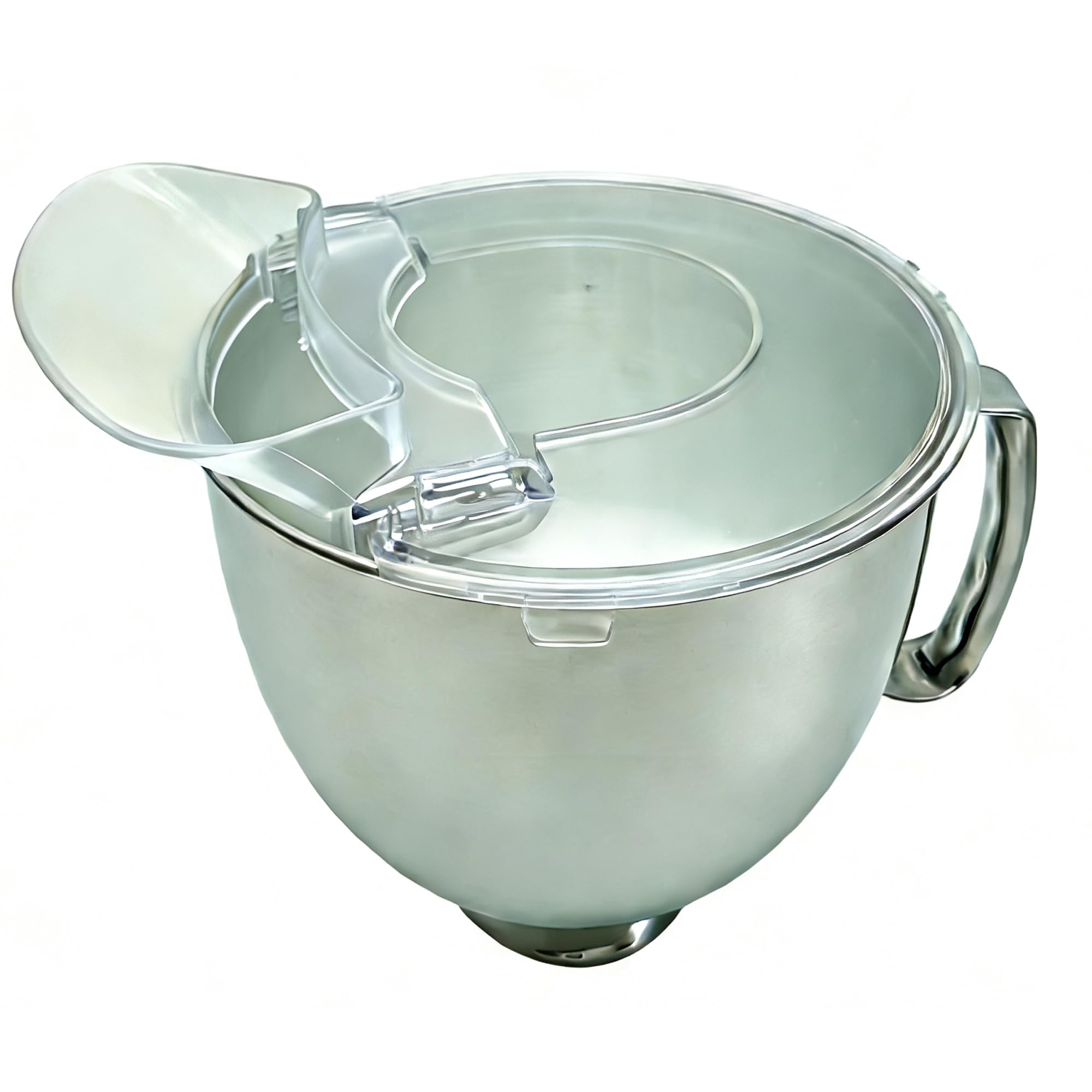 Cuenco mezclador de pie para Kitchenaid de 4.5 cuartos de galón, cuenco de acero inoxidable para batidora artesanal de 5 cuartos de galón, plateado (4.5 cuartos de galón)