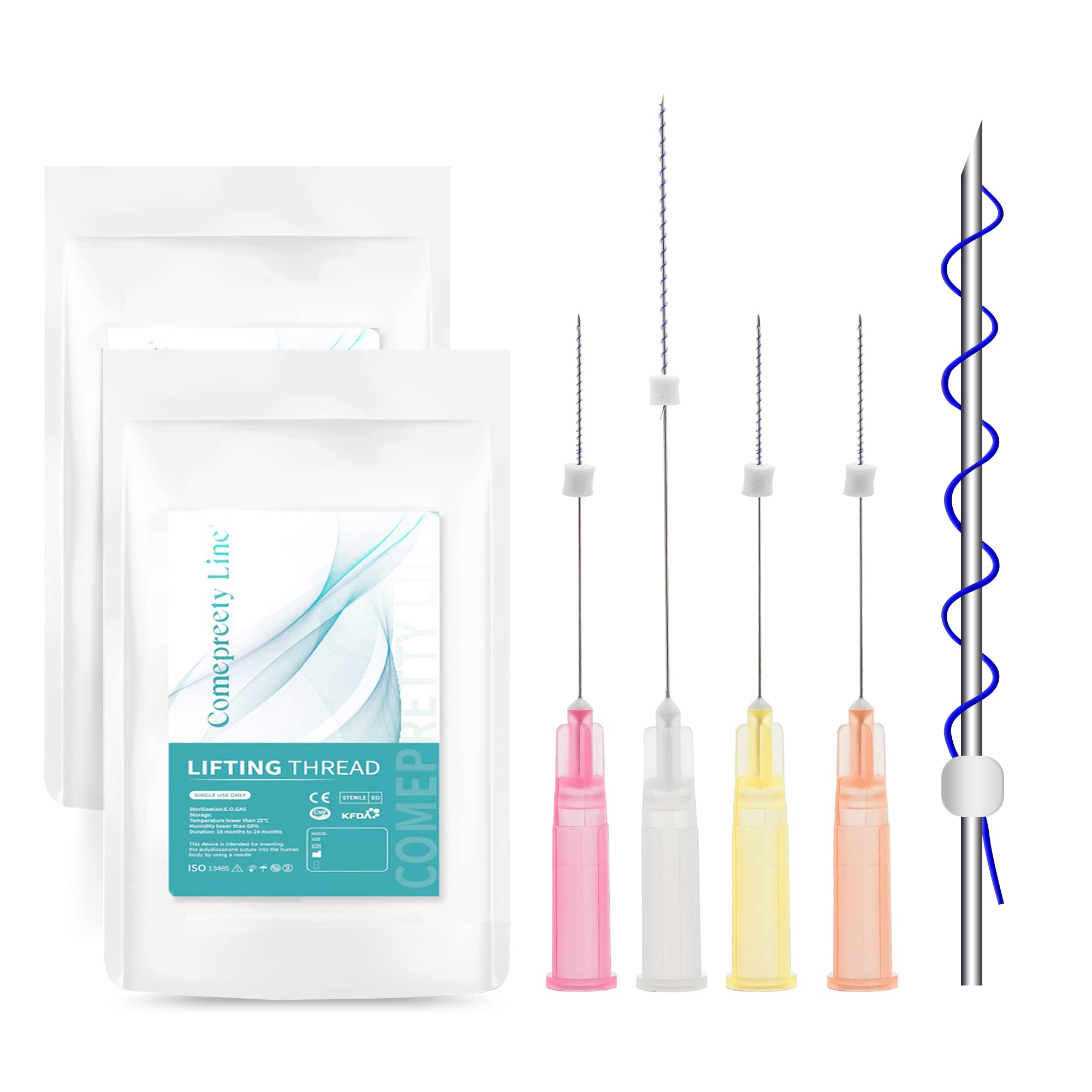 Joyfiller PDO Threads Lift for Face and Body - PDO Thread Mono Screw Type 100PCS （29G-38MM)