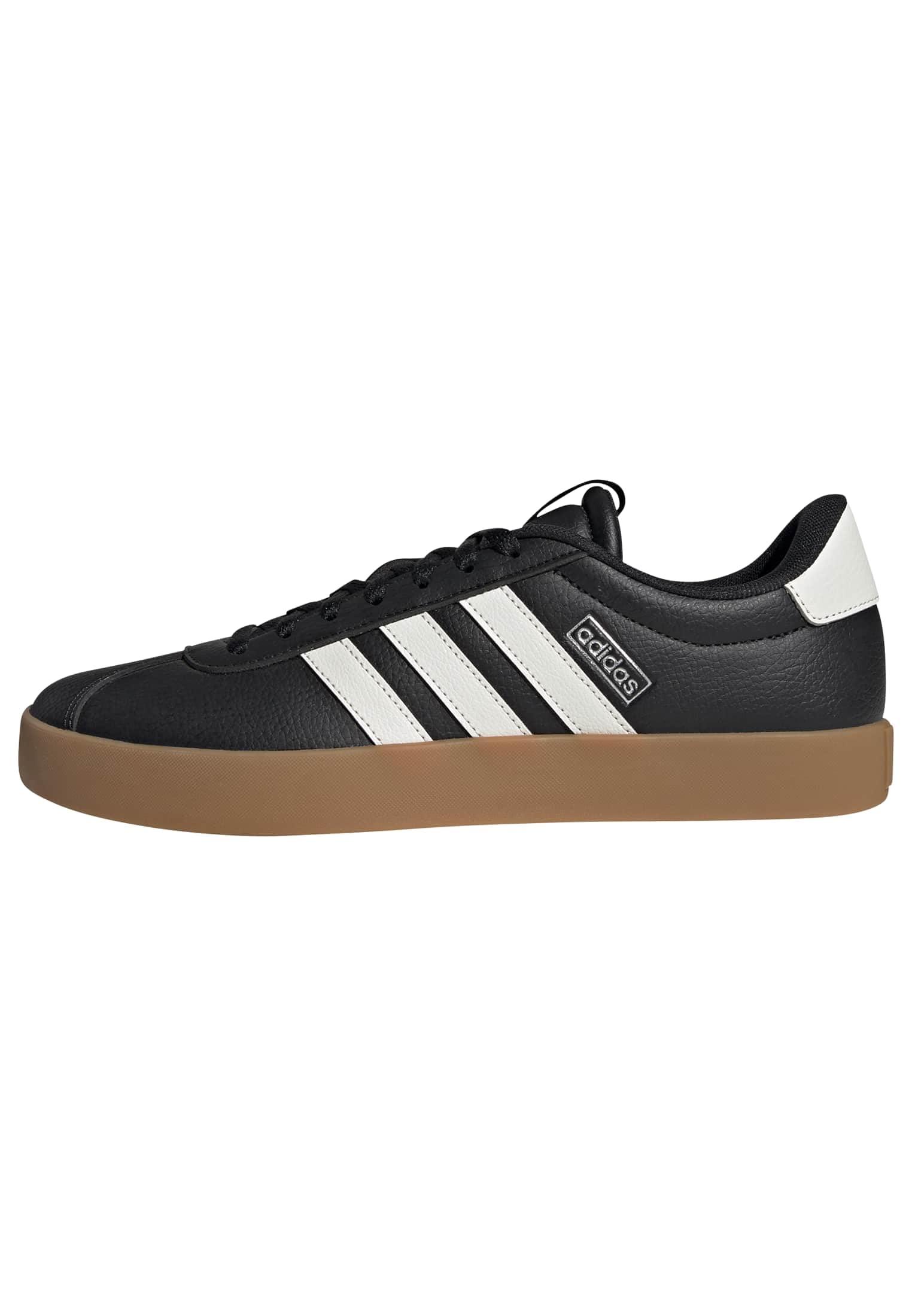 adidas Men's VL Court 3.0 Sneakers 11 Black/White/Silver Metallic