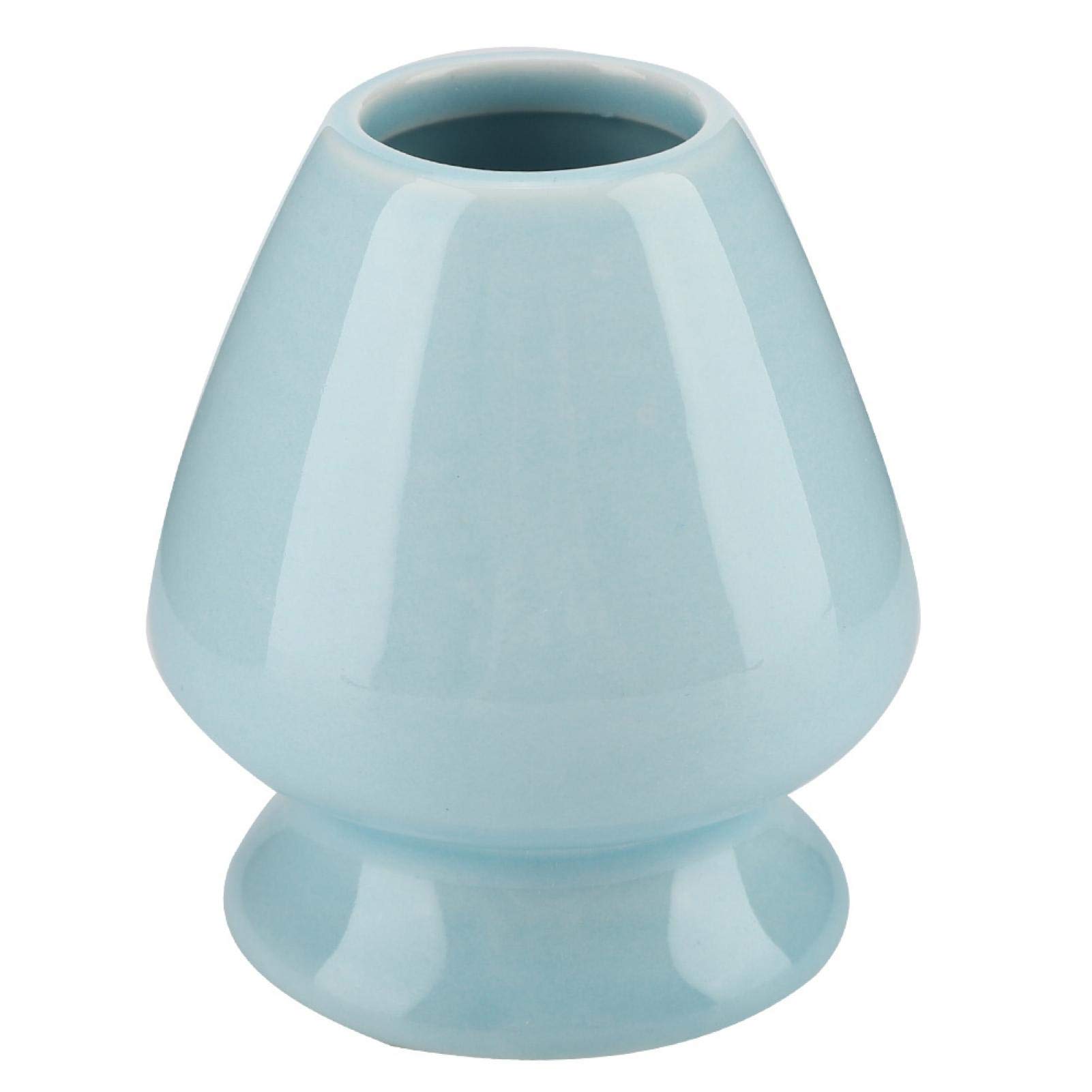 1 Piece Matcha Whisk Ceramic Holder 3.1x2.8x2.8in for Bamboo Matcha Chasen Japanese Matcha Tea Set Accessories(Blue)