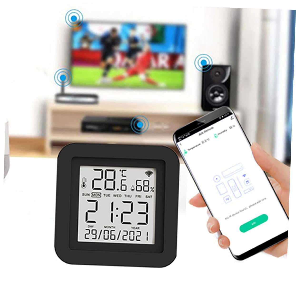 Angoily Medidor Higrómetro Digital Sensor De Temperatura y Humedad Para Habitaciones Oficina