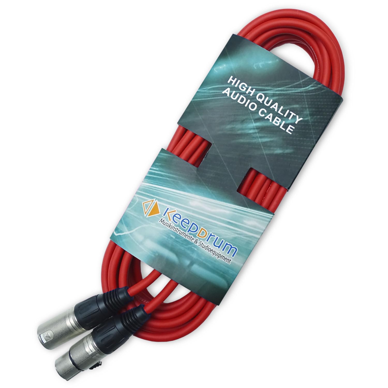 keepdrum DMX-Kabel Set Rot Lichtkabel 3-pol XLR je 2X 3m 10m 15m