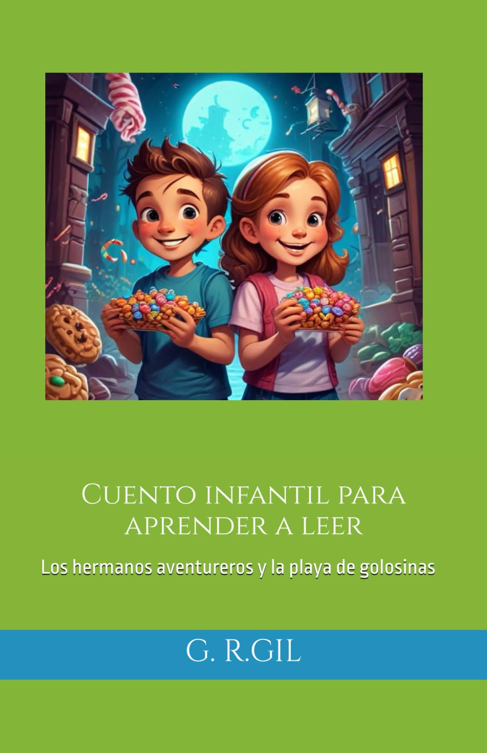 Cuento infantil para aprender a leer: Los hermanos aventureros y la playa de golosinas