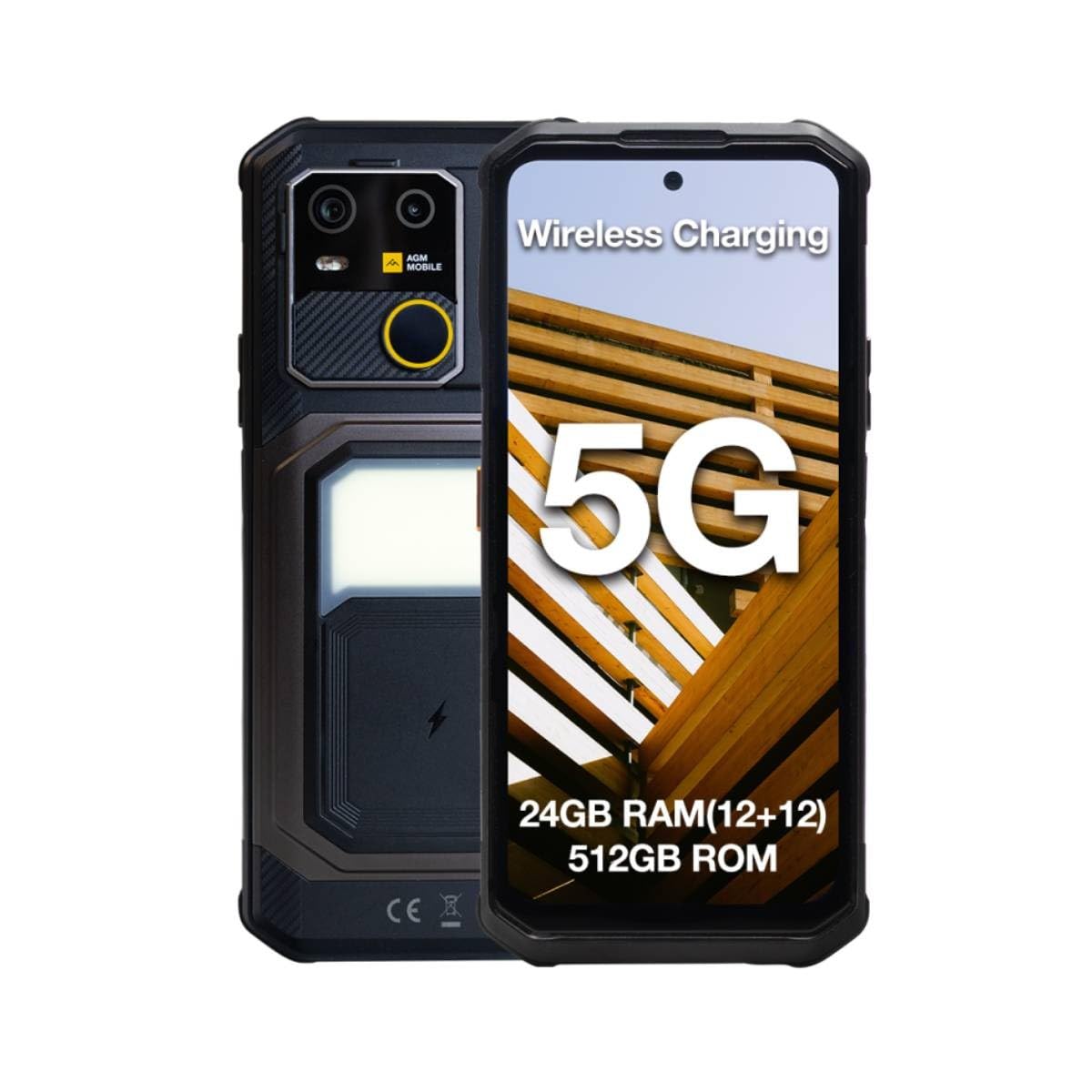AGM Mobile G3 512 GB 5G Smartphone 17,1 cm (6.72") 2,0 GHz Android 64 MP Dual Kamera Dual Sim WiFi 6 (Schwarz) [Energieklasse A] (AGM_G3_EU002B)