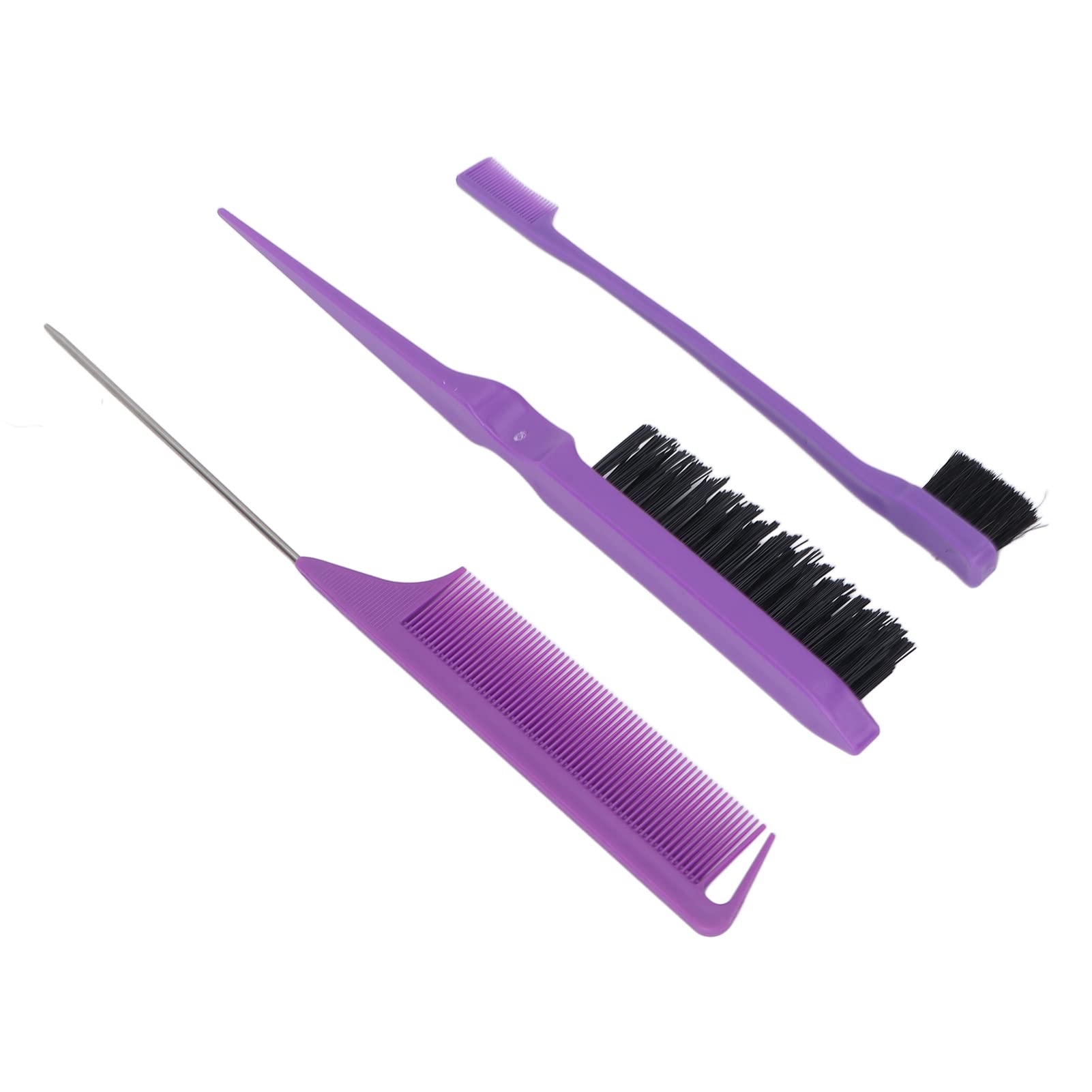 Jiawu 3 Pezzi Set di Pettini Barbiere con Pettine a Coda di Ratto Spazzola per Tinture per Capelli Pettine per Styling a Olio Strumento per Colorare i Capelli ABS estremità Appuntita in Acciaio