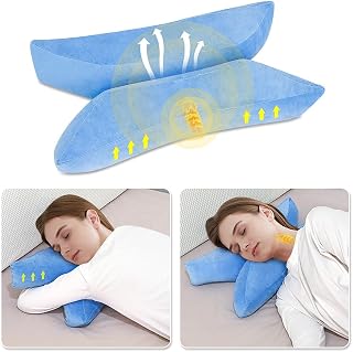 Anti Wrinkle Pillow for Side Sleepers Beauty Sleeping Pillow for Face, Back Stomach Sleeper Anti Aging Pillow Neck and Shoulder Pain Relief Bed Pillows for Side Sleeping