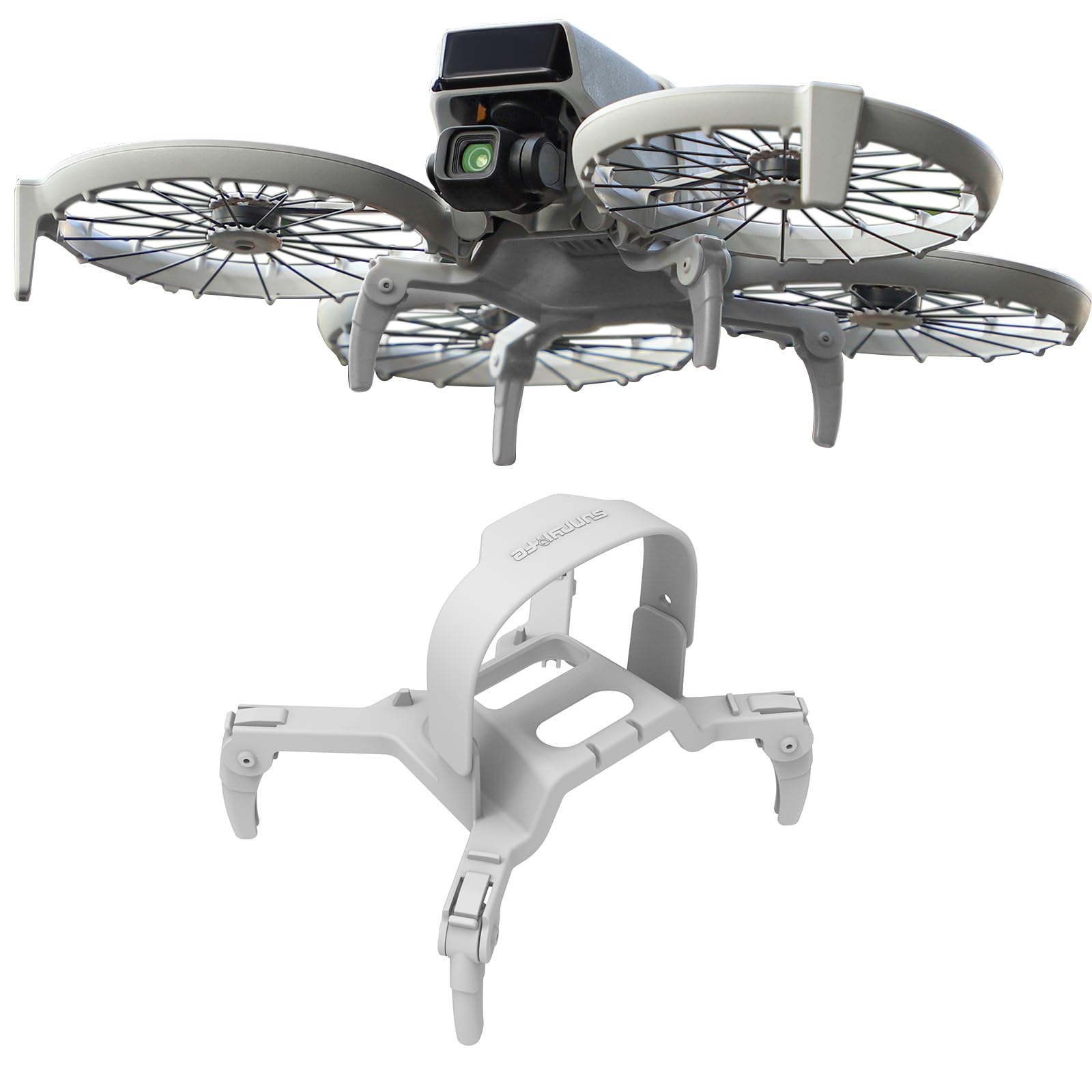 Landing Gear for DJI Flip Drone, Foldable Extension Landing Legs - 30mm Height Increase, Drone Landing Protection for DJI Flip Drone Accessories (Gray)