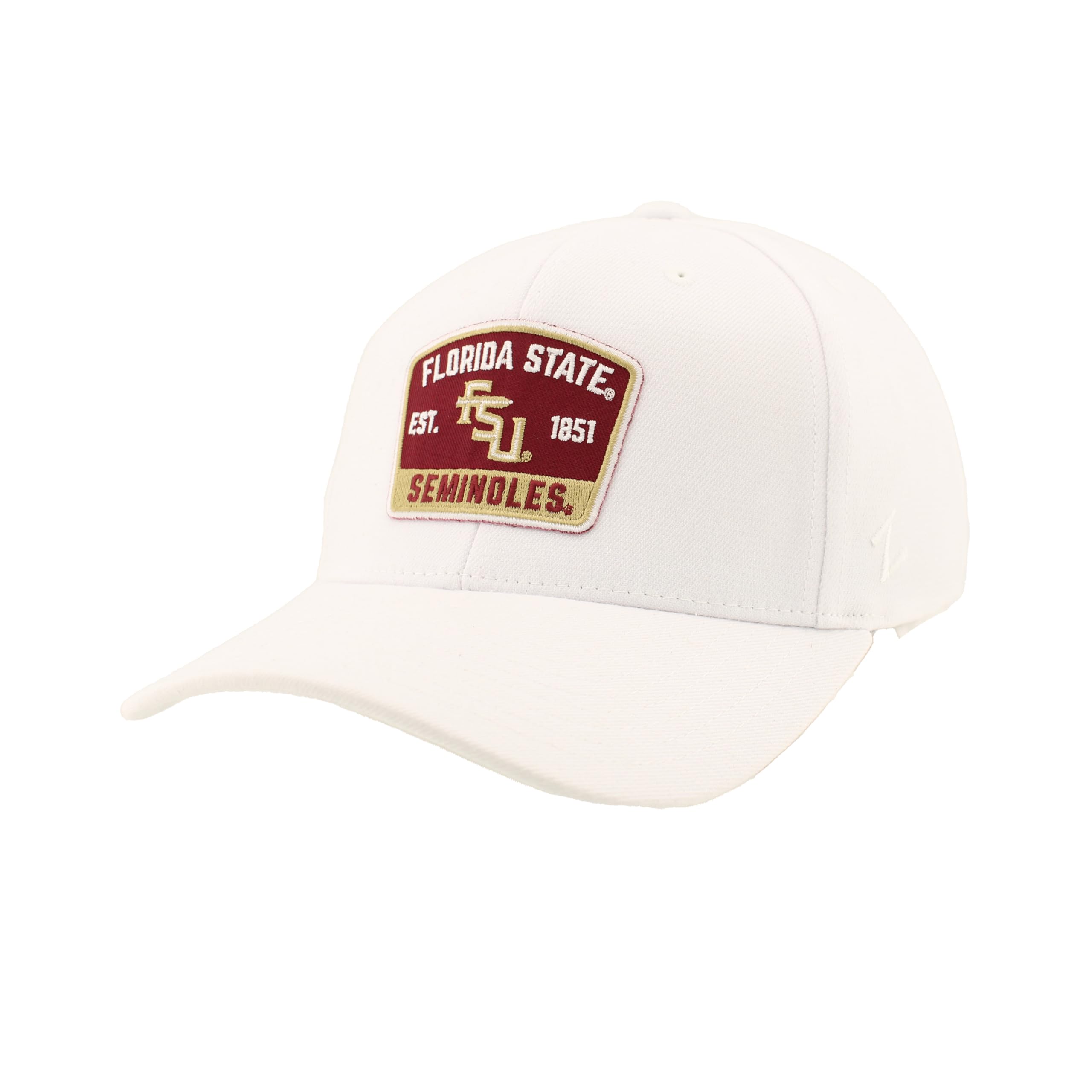 Florida State Seminoles NCAA Officially Licensed Fitted Hat ZH Patch Switchback White Large