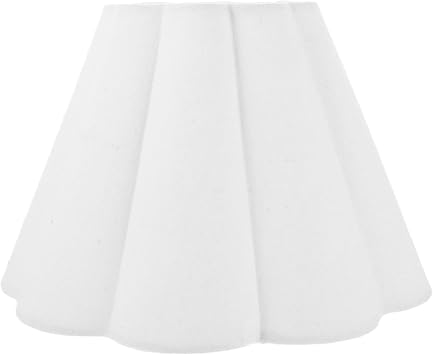 VILLCASE Rustic Fabric Drum Lampshade Replacement for Table Desk Wall Lamps Cloth Cover with Scalloped Edge Easy Installation Detachable Compatible with Standard Fixtures for Bedroom and