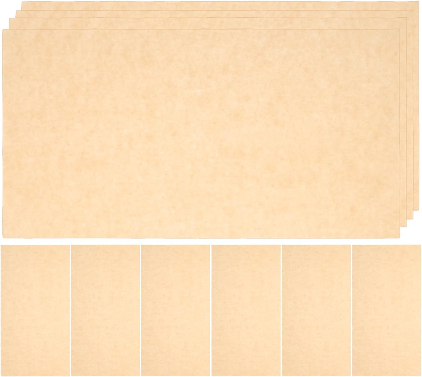 LOGOFUN 300Sheets Natural Parchment Paper Non Stick High Temperature Resistant Freezer Accessories for Baking Food Cooking Kitchen Use - 34x17.8cm