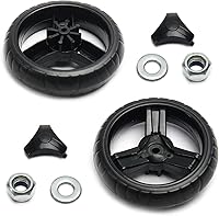 Vista 8 de Yinpecly Juego de ruedas multidireccionales de 4.1 in, color negro, compatible con cochecitos y bicicletas para niños, 1 ud