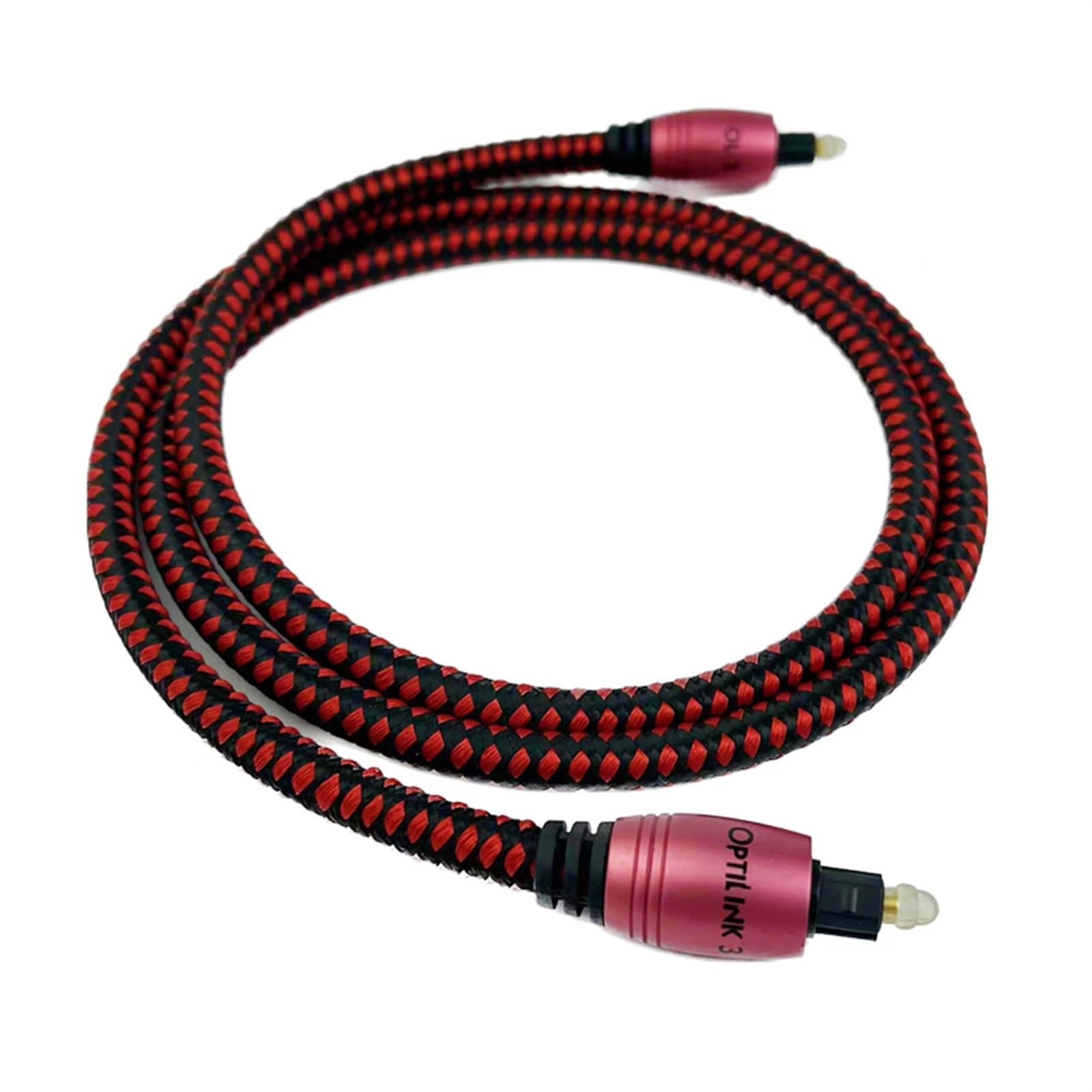 Cable de fibra óptica HiFi Audio Digital Line Audiophile Optilink-3 Toslink HiFi (Color : Red, Size : 1m)