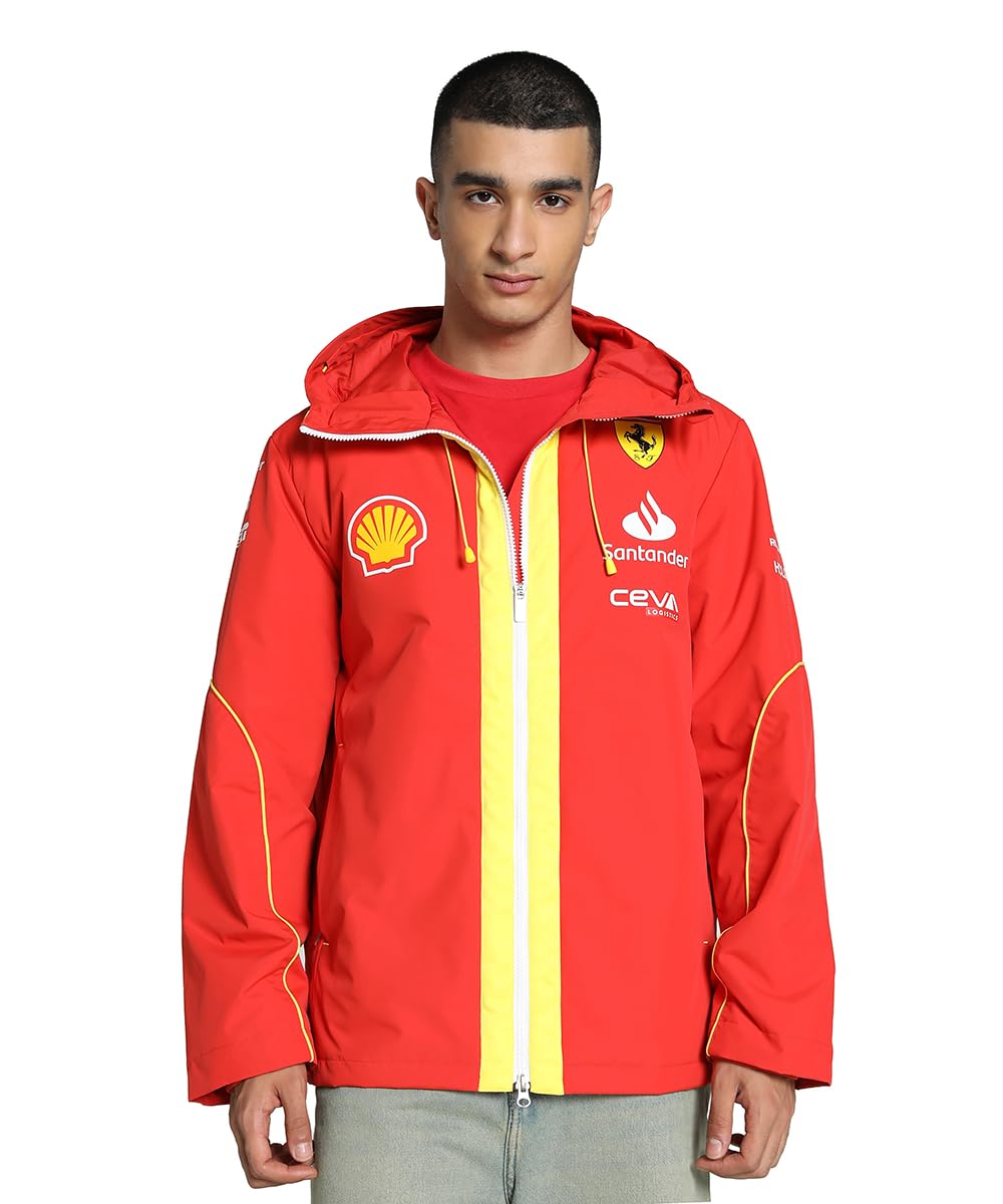 PUMA Scuderia Ferrari Men's 2024 Pro Rain Jacket - Red - XS