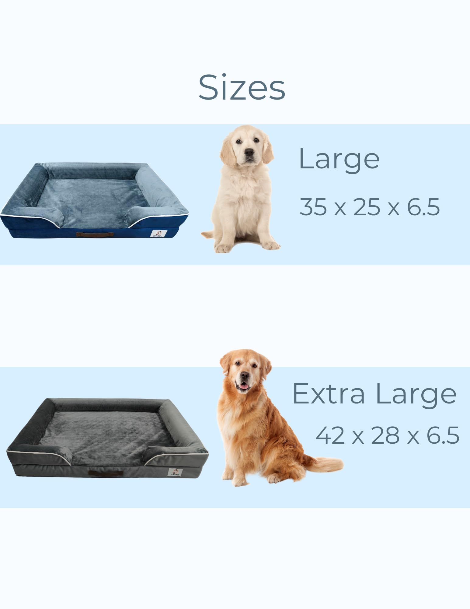 Cama para perros grandes, cama ortopédica para perros extragrandes, impermeable, cama de espuma viscoelástica con funda extraíble lavable, parte inferior antideslizante (XL, gris)