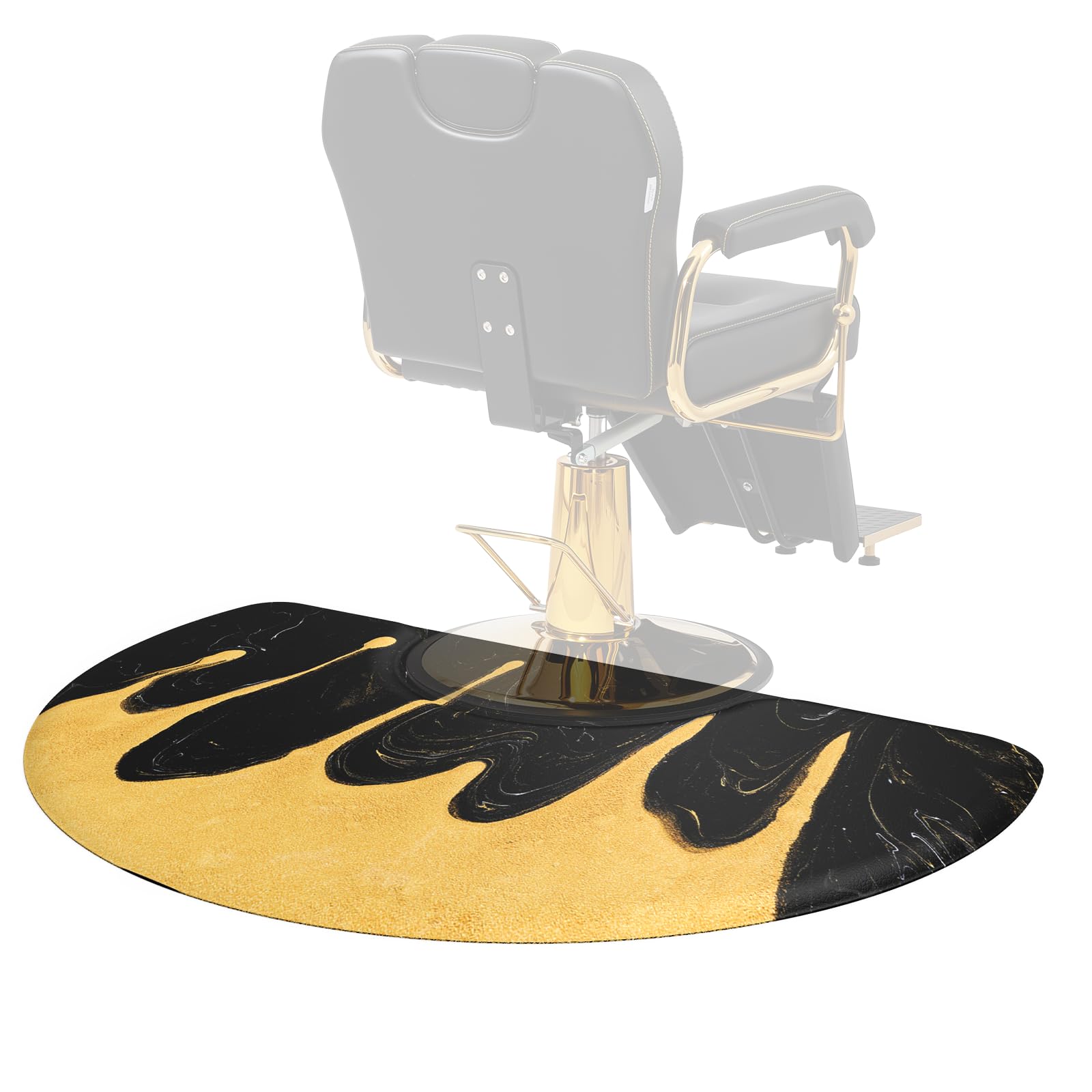 OmySalon 3’x 5’x5/8'' Thick Salon Mats for Hair Stylist Anti Fatigue, Barber Floor Mat with Round Base, Salon Chair Mat Hairdresser Standing, Anti-Slip Easy Cleaning — Amazon image 11