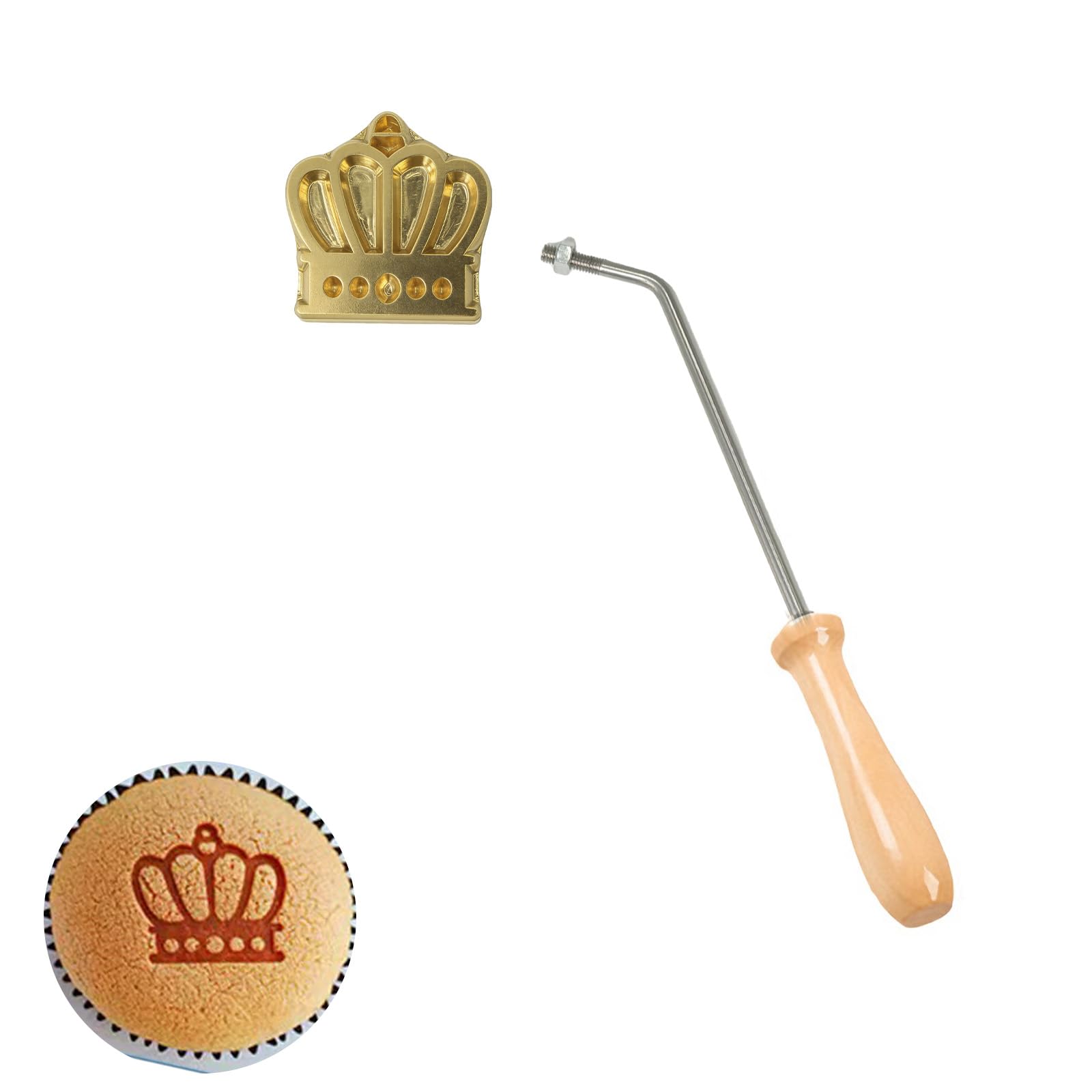 Personalisiertes Brandeisen für Hamburger, Brennen aus Messing, für Steaks und Hamburger, professionelles Grillwerkzeug, Kuchenstempel, für Köche zu Hause und Lebensmittel-Lkw