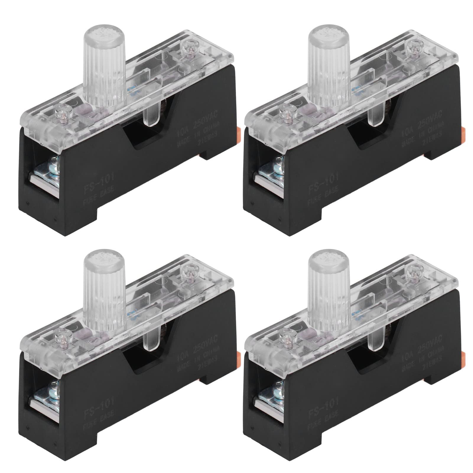 Porta Fusibile 20 Pc a Bassa Tensione 1 Supporto per Guida Involucro con Luce 10A 250 V FS - 101 6x30mm