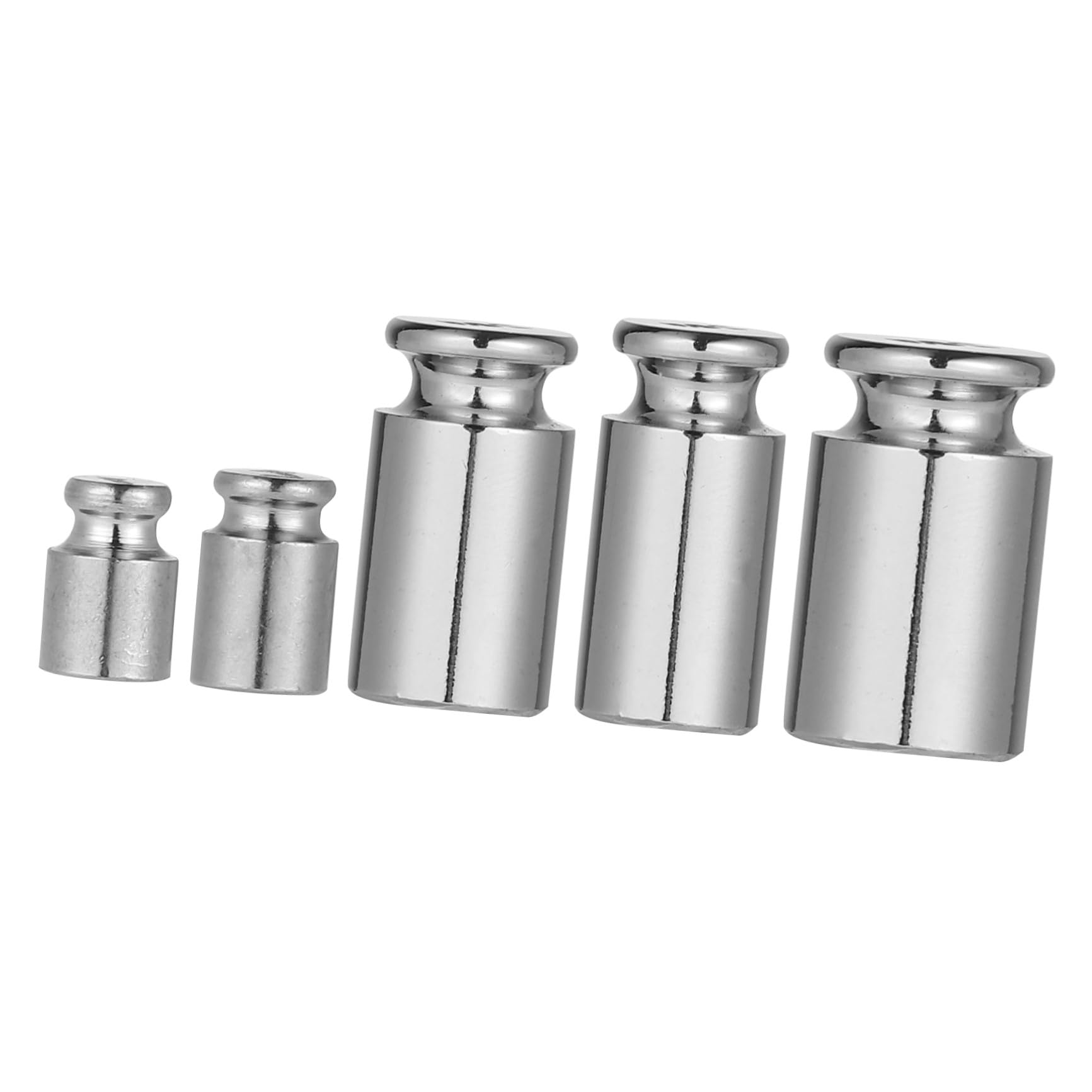m1 calibration weight set 1g 2g 5g 10g 20g steel for scale | five-piece pack, chrome plated finish, portable and lightweight, silver tone, simple design for checking standard weight