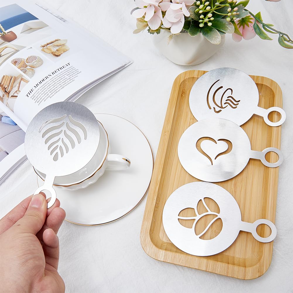 44 Coffee Stencils Kit With 2 Shakers & 1 Pen - Latte Art Templates For Cappuccino, Cake Decorating - View #12