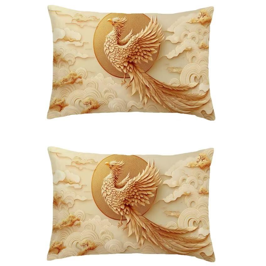 Housse coussin exterieur imperméable 70x90cm orange et résistant