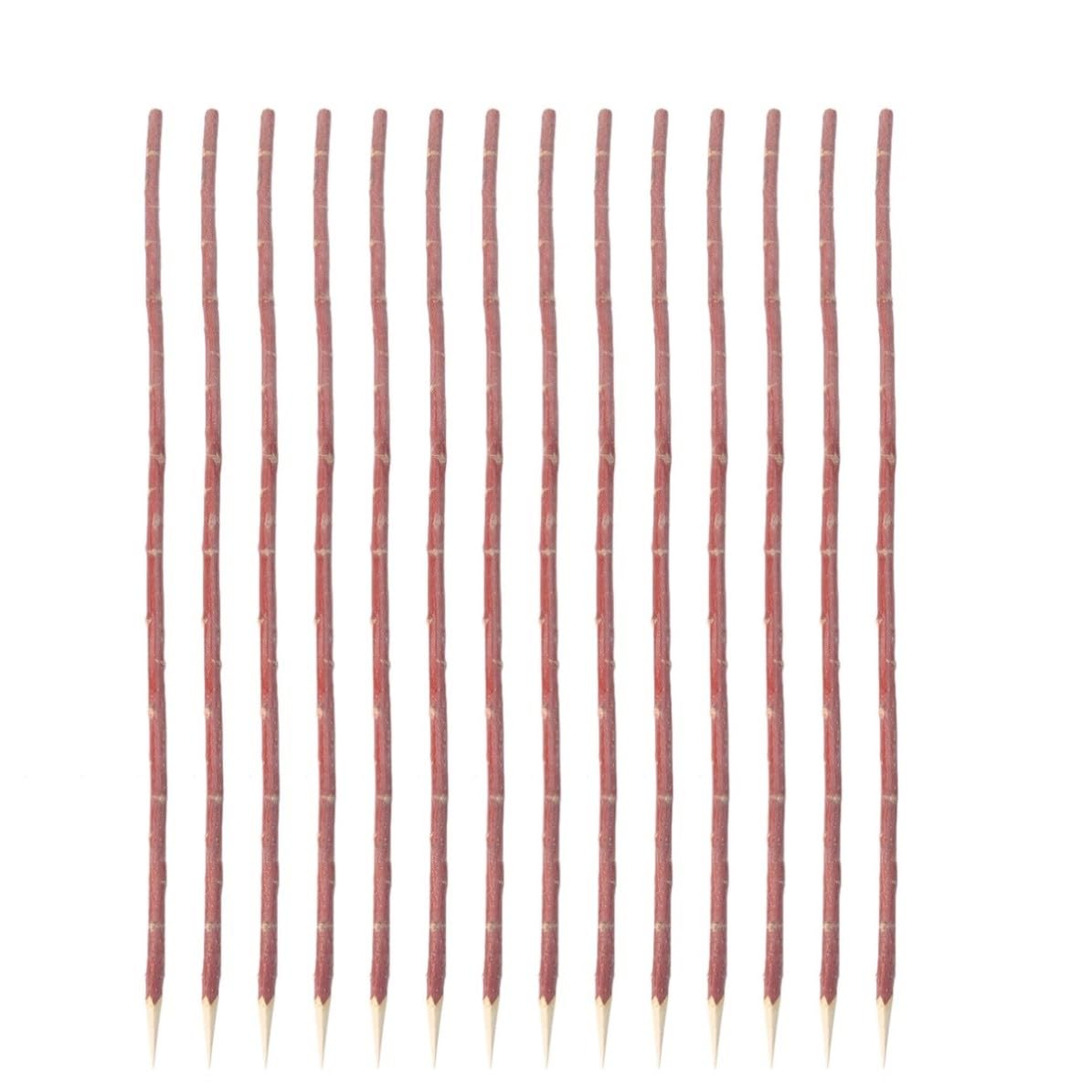 CRAFTHROU 100 Pezzi Forchette per Barbecue in Legno Rosso Pratiche e Comode da Impugnare per Barbecue All'aperto e Piccoli Negozi