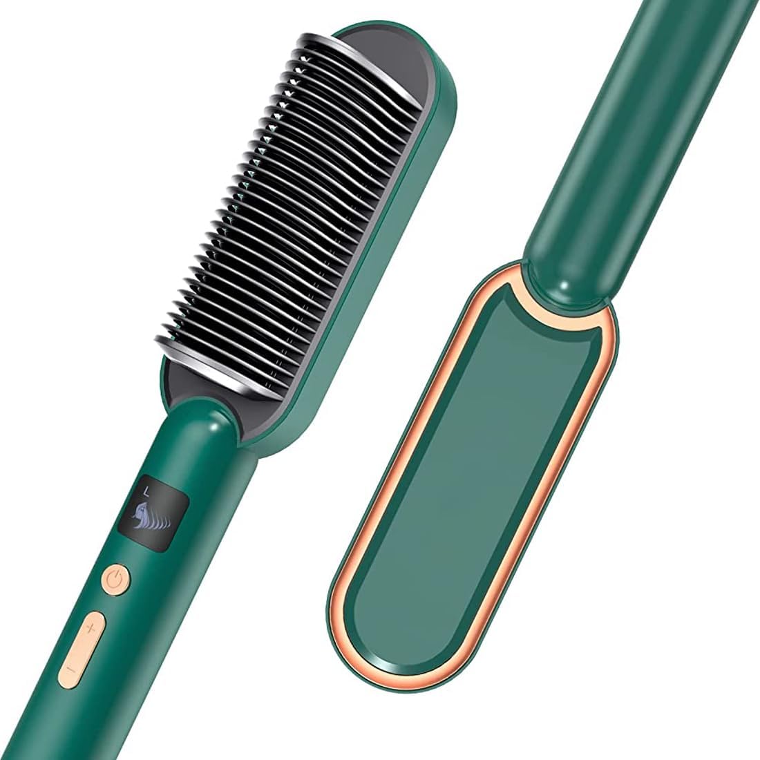 Hair Straightener Brush Comb for Women Heating Electric Iron with 5 Temperature Settings Anti Scald Fast Straightening Home Use Girls (Multicolor) (Pack Of 1 Pcs)-image-38