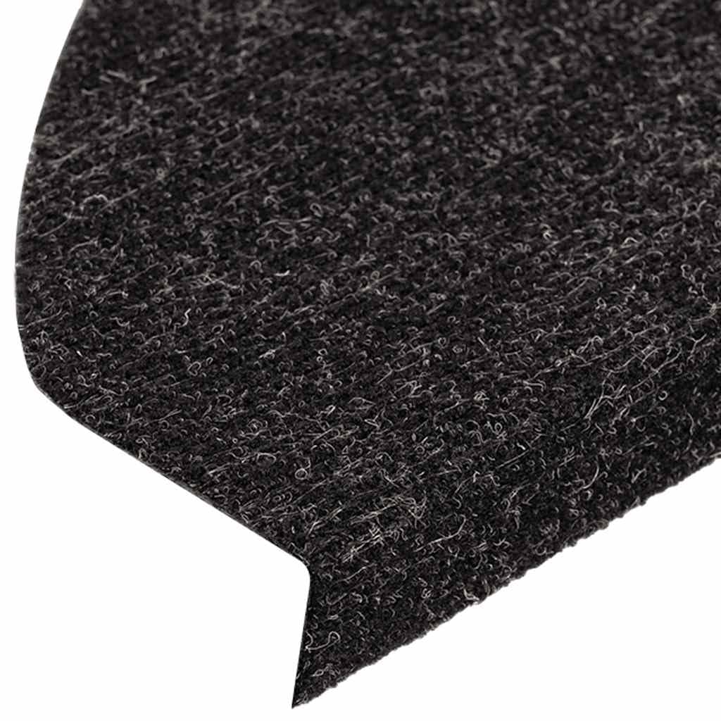 Alfombrillas autoadhesivas de fieltro punzonado, 10 unidades, antracita, 65 x 22,5 x 3,5 cm, antideslizantes, para escaleras, pasillos, salones, entradas, etc