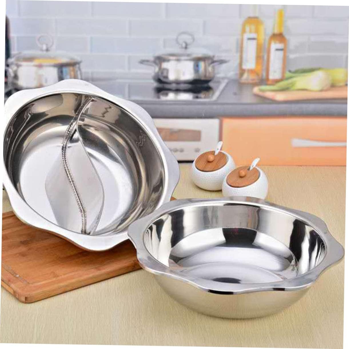 Induction Cooker Pot Stainless Steel Hot Pot Cookware Xmas