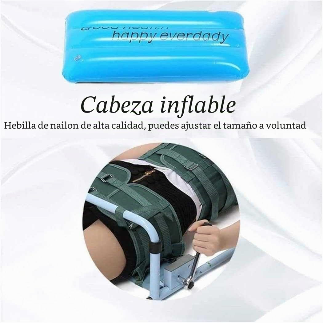 Corrector de postura de columna vertebral para dolor lumbago lumbar, dispositivo de tracción lumbar para cama, alivia la fatiga cervical y lumbar